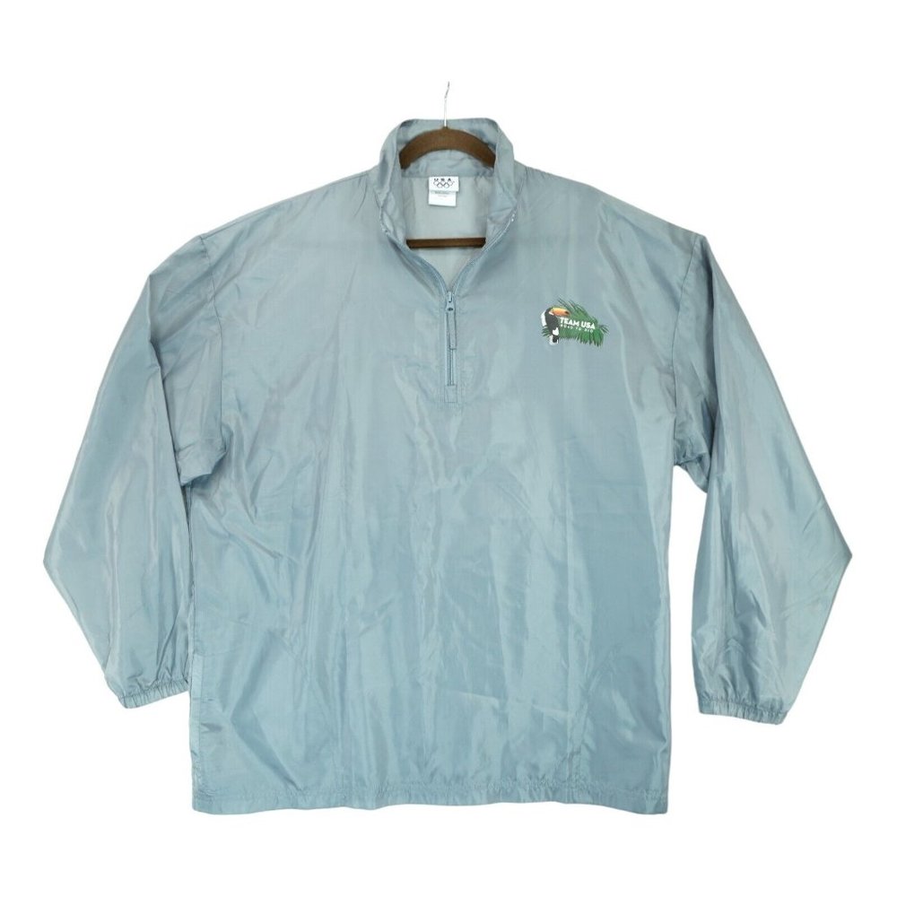 2016 Team USA Olympic Road To Rio De Janeiro Parrot Windbreaker Size 2XL 1/4 Zip